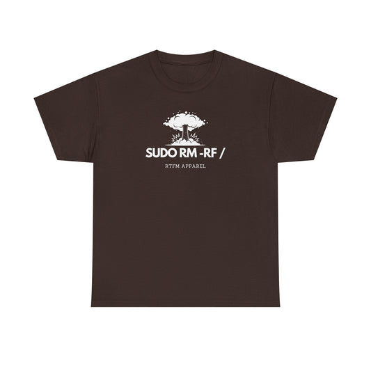 Sudo RM -RF / Explosion Fun T-Shirt - Sysadmin Linux Geek Humor 2025