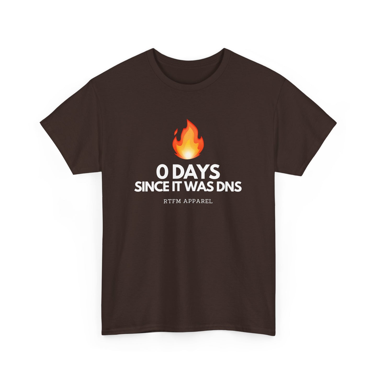 0 Days Since It Was DNS - Tech Humor, Sysadmin, IT, Network, Funny, Geek Quote Tee
