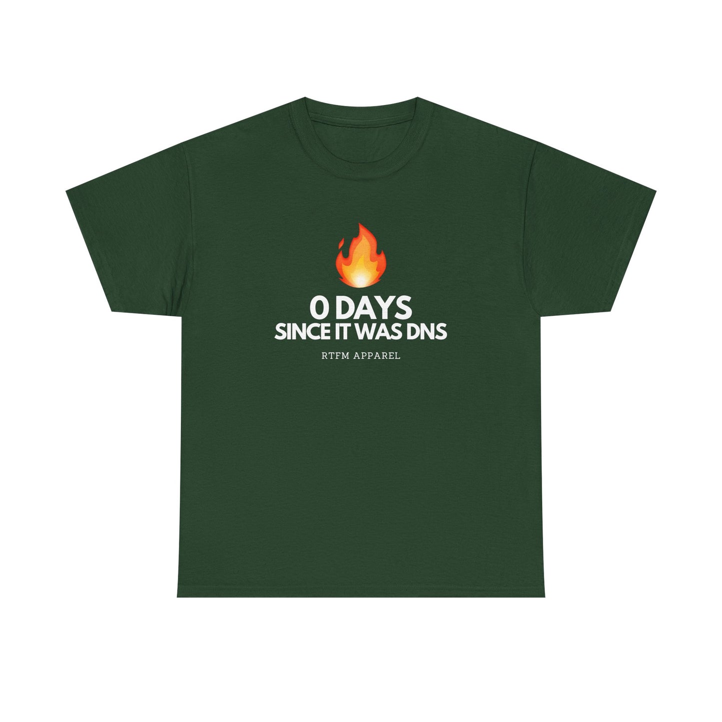 0 Days Since It Was DNS - Tech Humor, Sysadmin, IT, Network, Funny, Geek Quote Tee