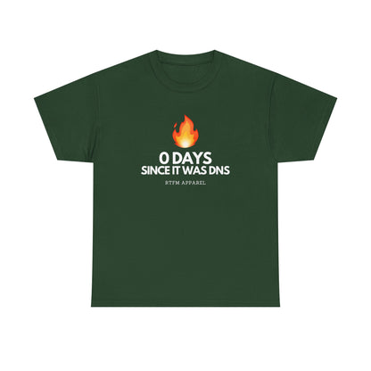0 Days Since It Was DNS - Tech Humor, Sysadmin, IT, Network, Funny, Geek Quote Tee
