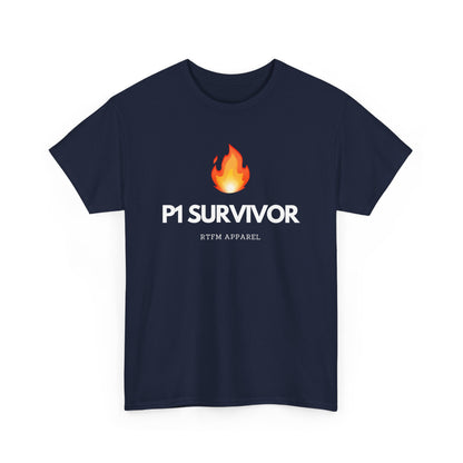 P1 Survivor T-Shirt - RTFM Apparel Funny IT, Tech, Cybersecurity, Geek Humor