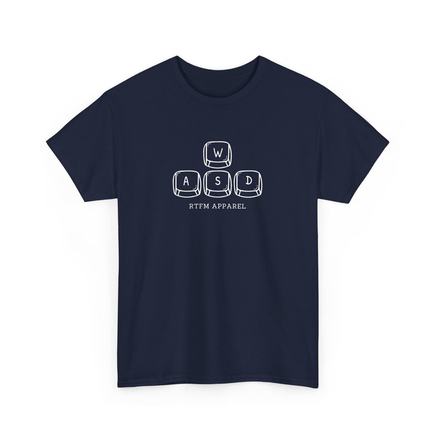 Funny WASD Gaming Keyboard RTFM Apparel T-Shirt For Tech Geeks