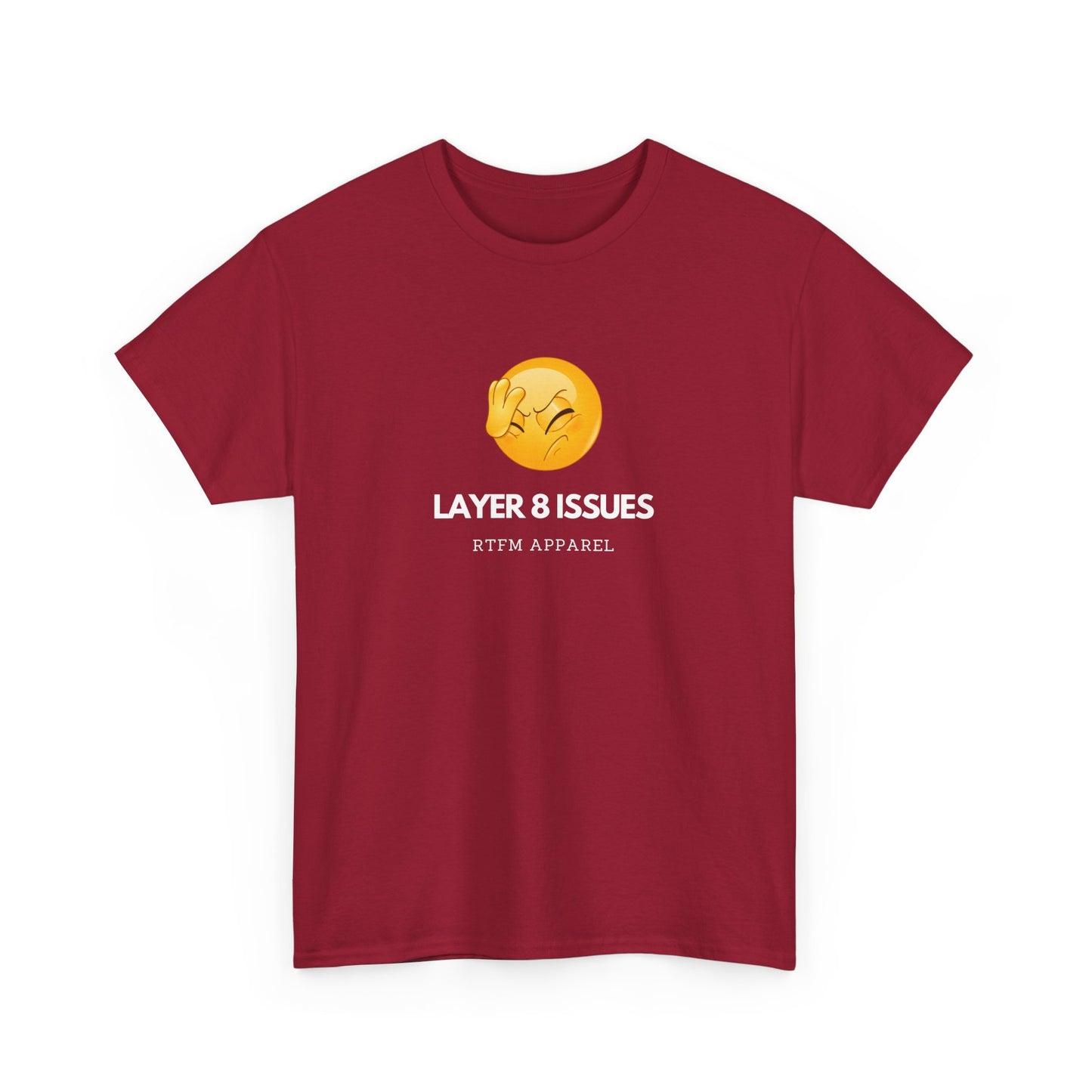 Layer 8 Issues T-Shirt - RTFM Apparel, Geek Humor, Tech, IT, Network, Cybersecurity