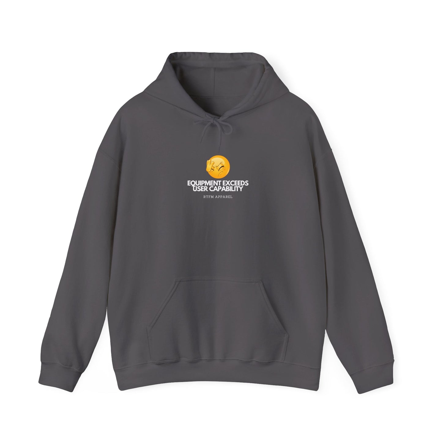 Equipment Exceeds User Capability – Humorous Tech Hoodie, RTFM Apparel 2025