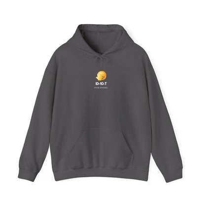 ID-10-T Tech Humor Hoodie For IT Nerds And Cyber Geeks