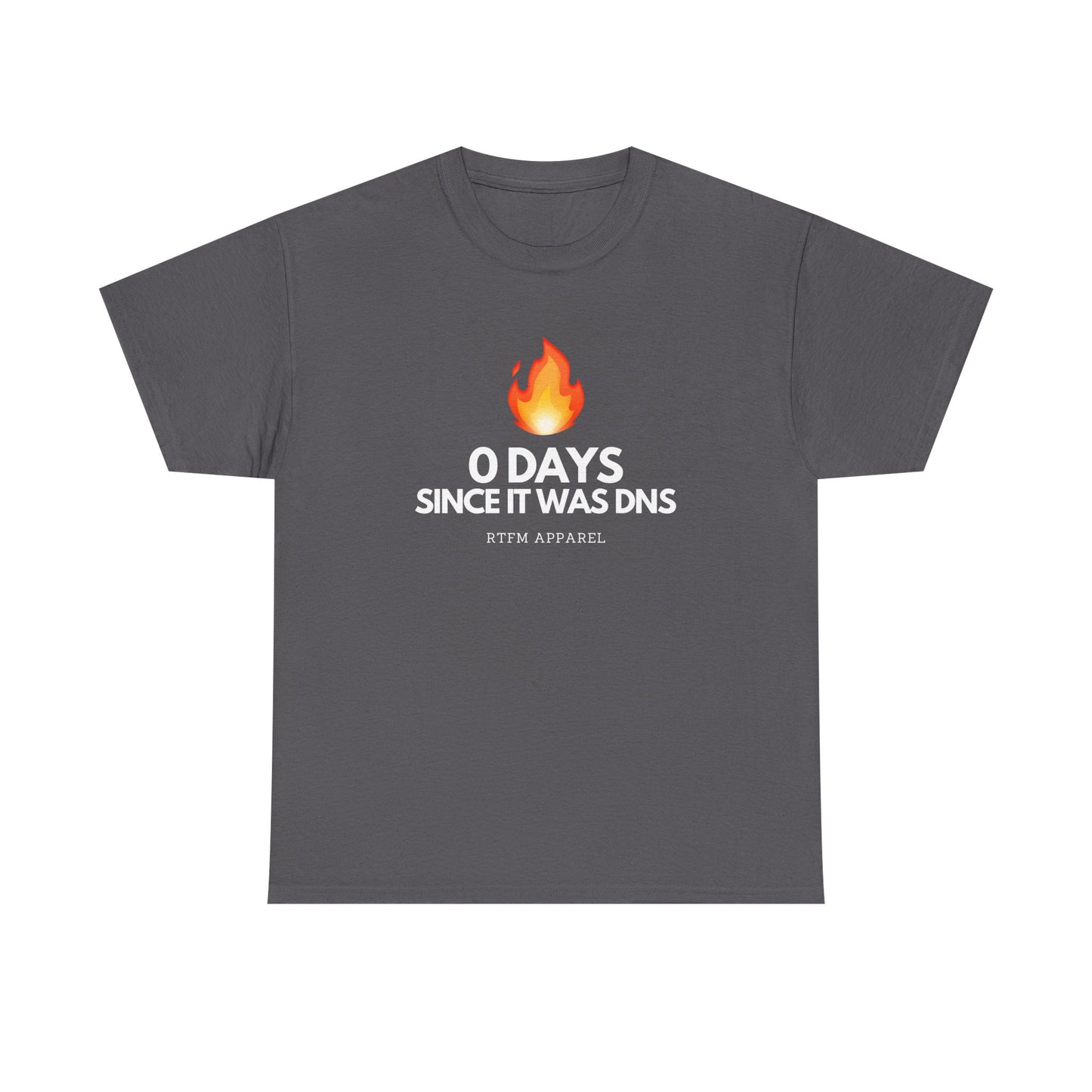 0 Days Since It Was DNS - Tech Humor, Sysadmin, IT, Network, Funny, Geek Quote Tee