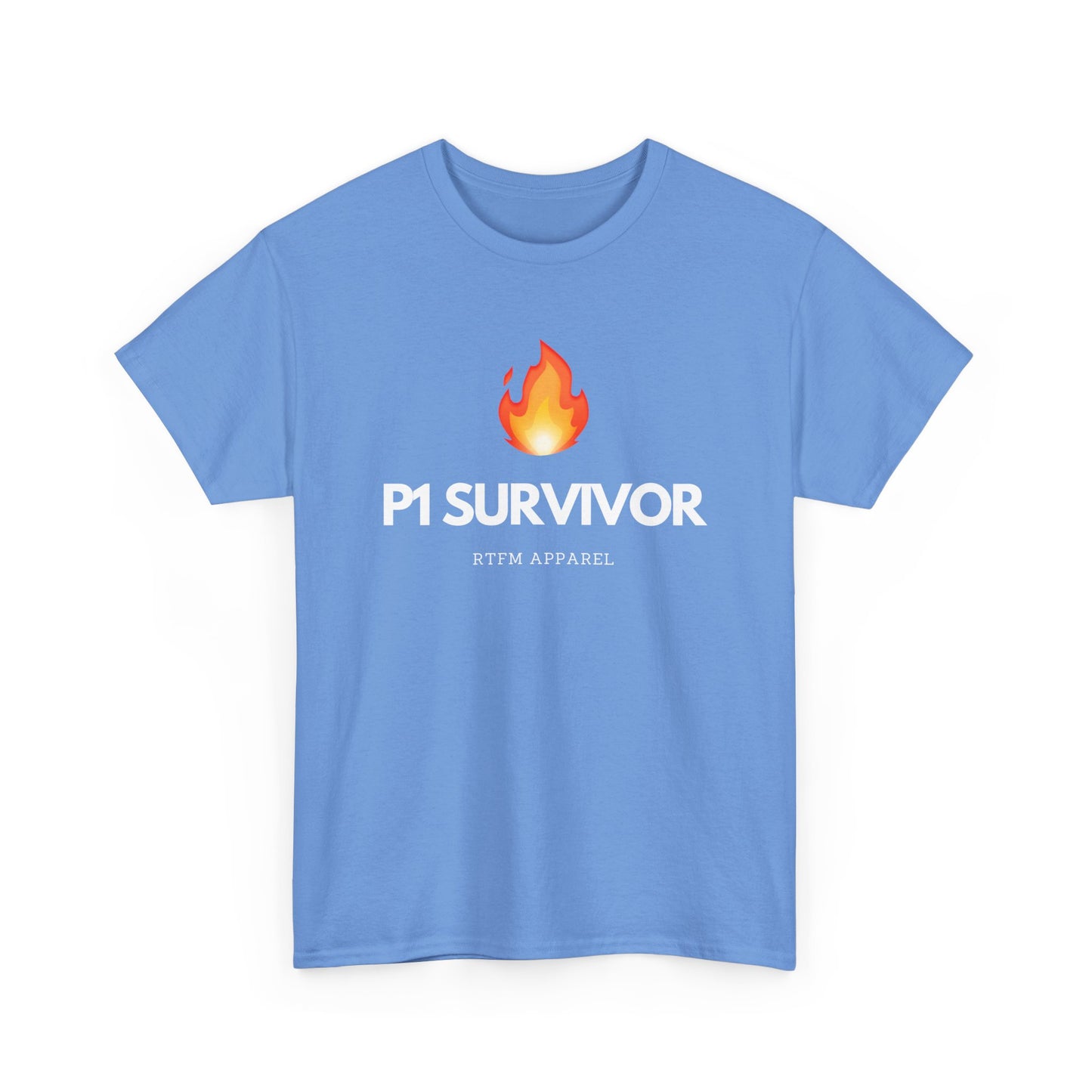 P1 Survivor T-Shirt - RTFM Apparel Funny IT, Tech, Cybersecurity, Geek Humor