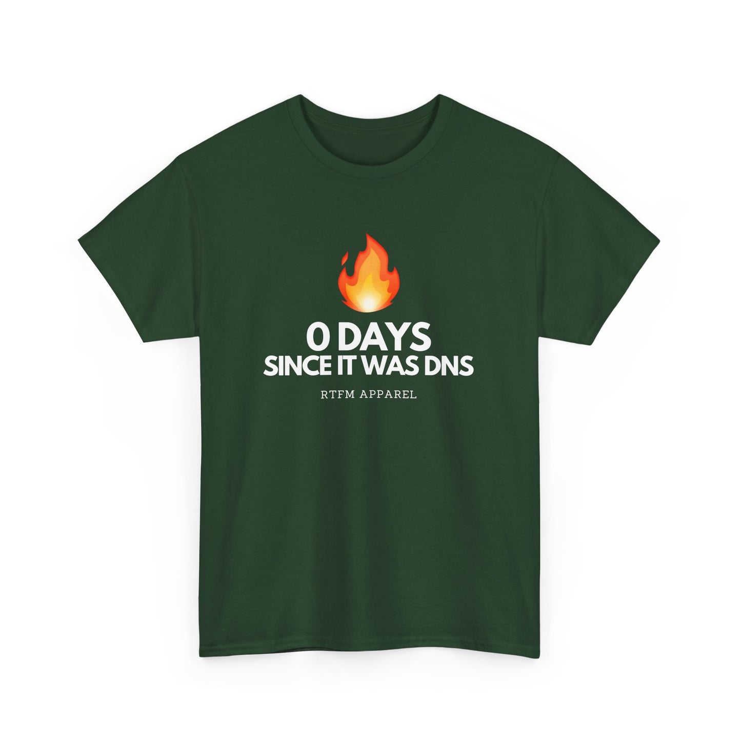 0 Days Since It Was DNS - Tech Humor, Sysadmin, IT, Network, Funny, Geek Quote Tee