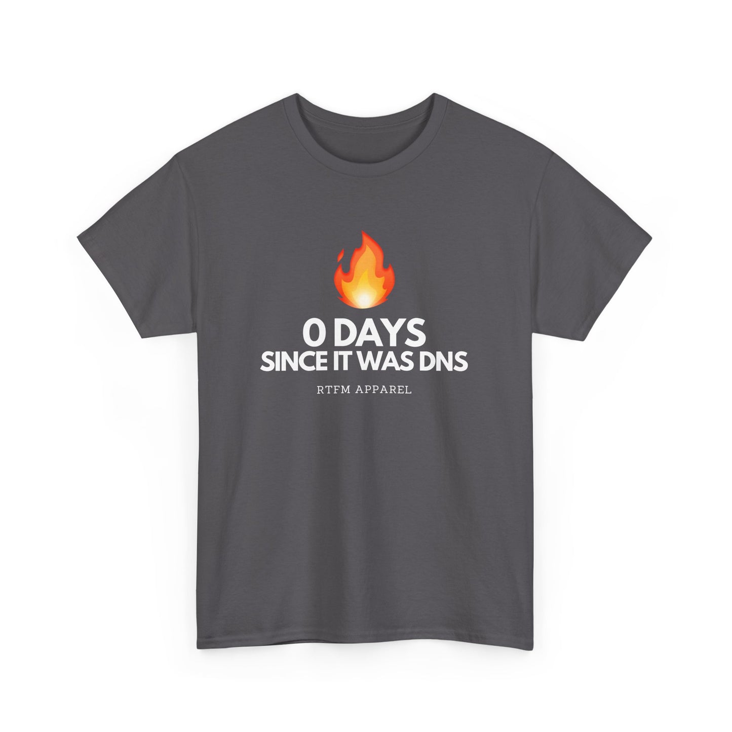 0 Days Since It Was DNS - Tech Humor, Sysadmin, IT, Network, Funny, Geek Quote Tee