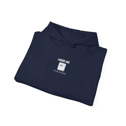 I Need An Esc - Geek And IT Professional Hoodie With Humor