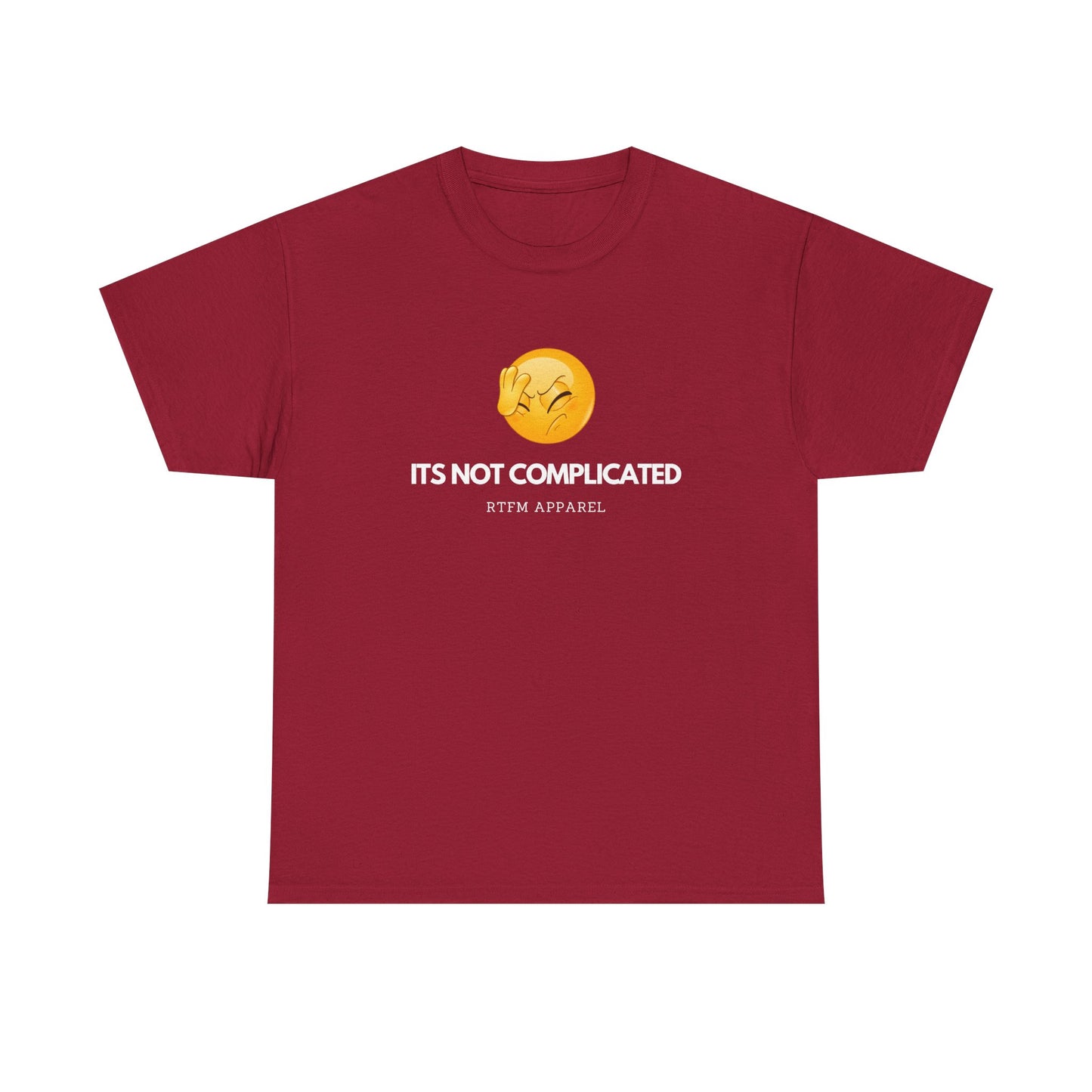 It's Not Complicated Emoji Humor RTFM Apparel - Tech, IT, Sysadmin, Network Admin