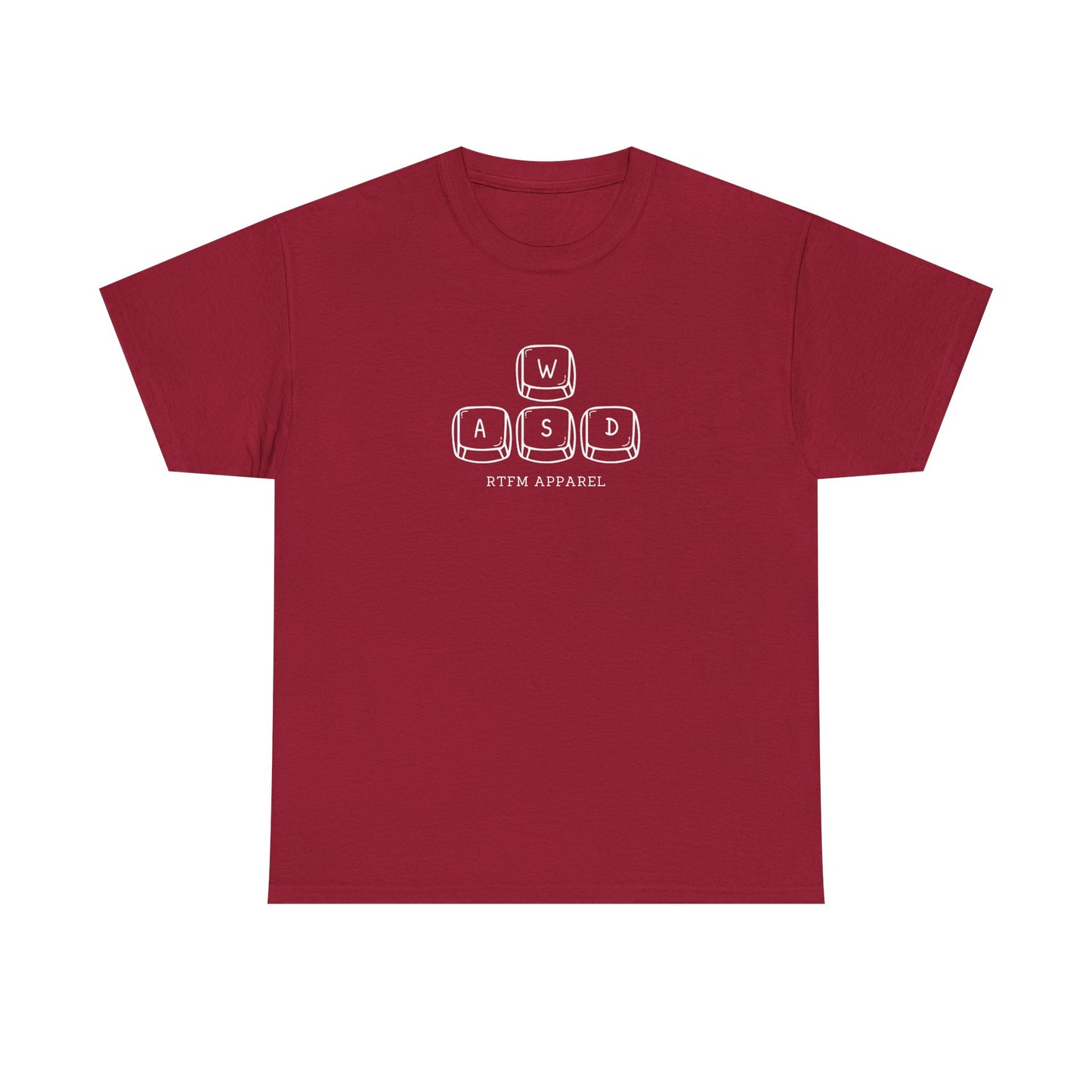 Funny WASD Gaming Keyboard RTFM Apparel T-Shirt For Tech Geeks