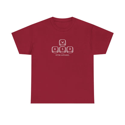 Funny WASD Gaming Keyboard RTFM Apparel T-Shirt For Tech Geeks