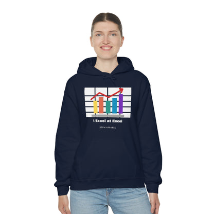 Excel Hoodie: I Excel at Excel, office humour, spreadsheets