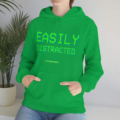 Easily Distracted - Funny, Sysadmin, Geek, Gamer, Developer, Gift Hooded Sweatshirt