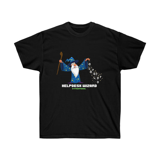 Helpdesk Wizard -  Helpdesk, Sysadmin, Cloud Engineer, Architect, Azure, AWS, Network admin, Server Admin Funny Tshirt