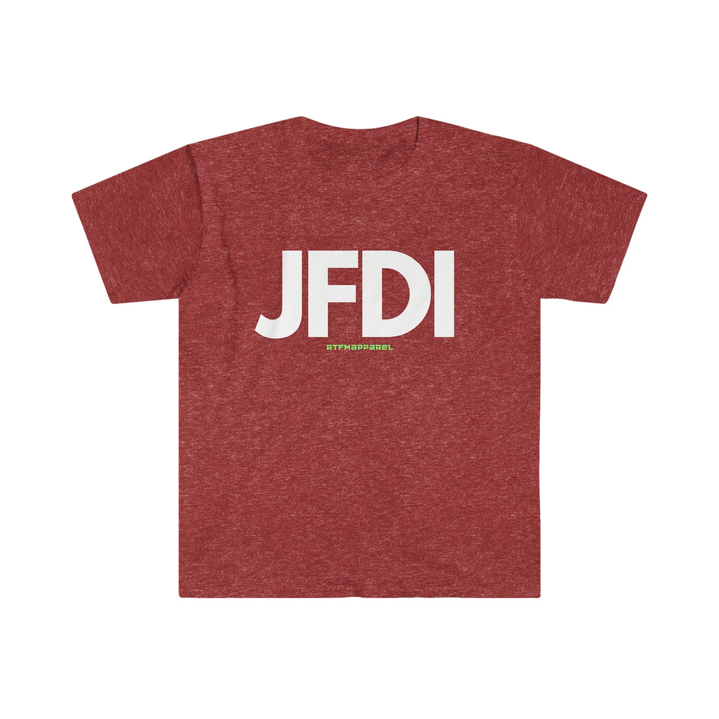 JFDI, Just do it, Funny, Sysadmin, Geek, Project Manager, Developer, Gift Unisex Softstyle T-Shirt