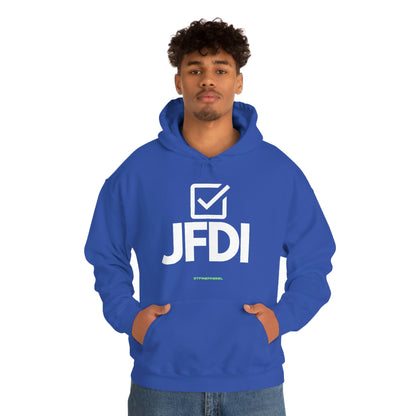 JFDI, Just do it, Funny, Sysadmin, Geek, Project Manager, Developer, Gift, Unisex Hooded Sweatshirt