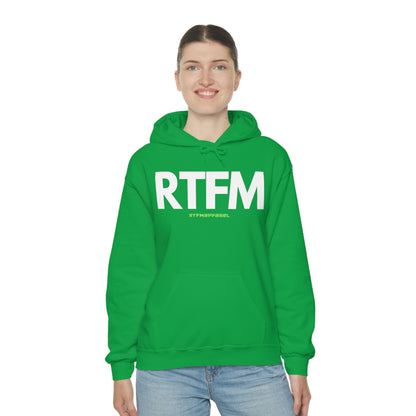 RTFM, Read the Manual, unny, Sysadmin, Geek, Project Manager, Developer, Gift, Unisex Hooded Sweatshirt
