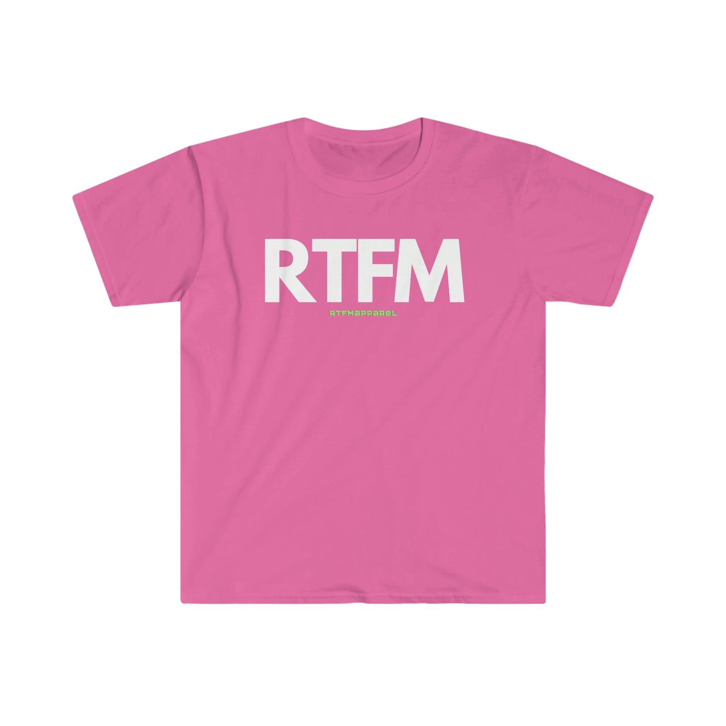 RTFM, Read the Manual, Funny, Sysadmin, Geek, Project Manager, Developer, Gift Unisex Softstyle T-Shirt