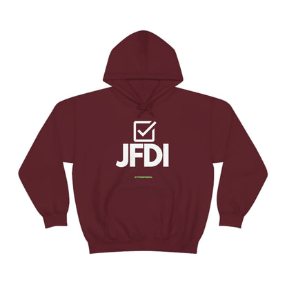JFDI, Just do it, Funny, Sysadmin, Geek, Project Manager, Developer, Gift, Unisex Hooded Sweatshirt