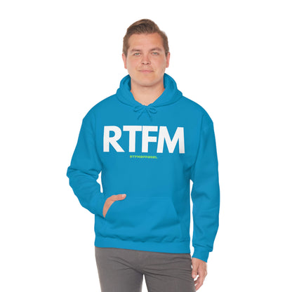 RTFM, Read the Manual, unny, Sysadmin, Geek, Project Manager, Developer, Gift, Unisex Hooded Sweatshirt