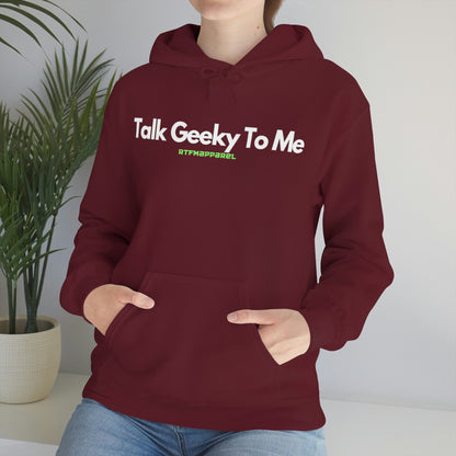 Talk Geeky to me, Funny, Sysadmin, Geek, Project Manager, Developer, Gift, Unisex Hooded Sweatshirt