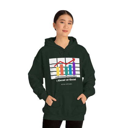 Excel Hoodie: I Excel at Excel, office humour, spreadsheets