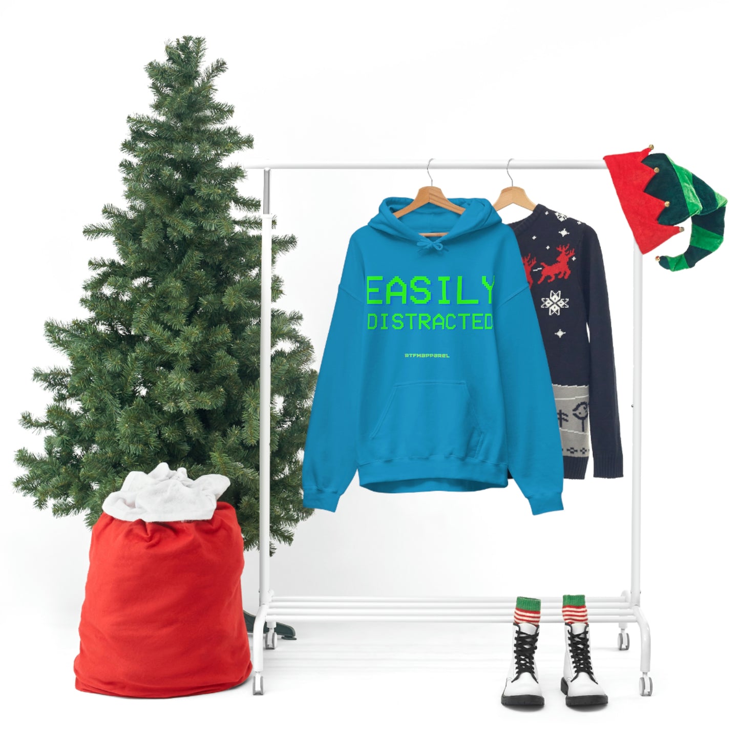 Easily Distracted - Funny, Sysadmin, Geek, Gamer, Developer, Gift Hooded Sweatshirt