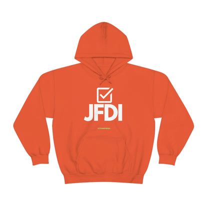JFDI, Just do it, Funny, Sysadmin, Geek, Project Manager, Developer, Gift, Unisex Hooded Sweatshirt