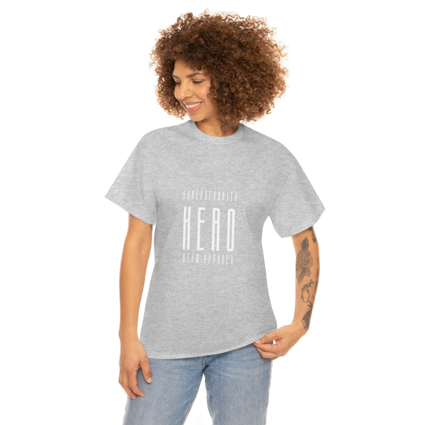 Cyber Security Hero - Unisex Heavy Cotton Tee - Funny, Humor, Perfect Gift