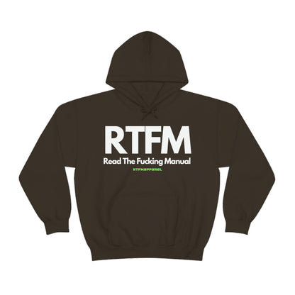 RTFM, Read the Manual, Explicit Funny, Sysadmin, Geek, Project Manager, Developer, Gift, Unisex Hooded Sweatshirt