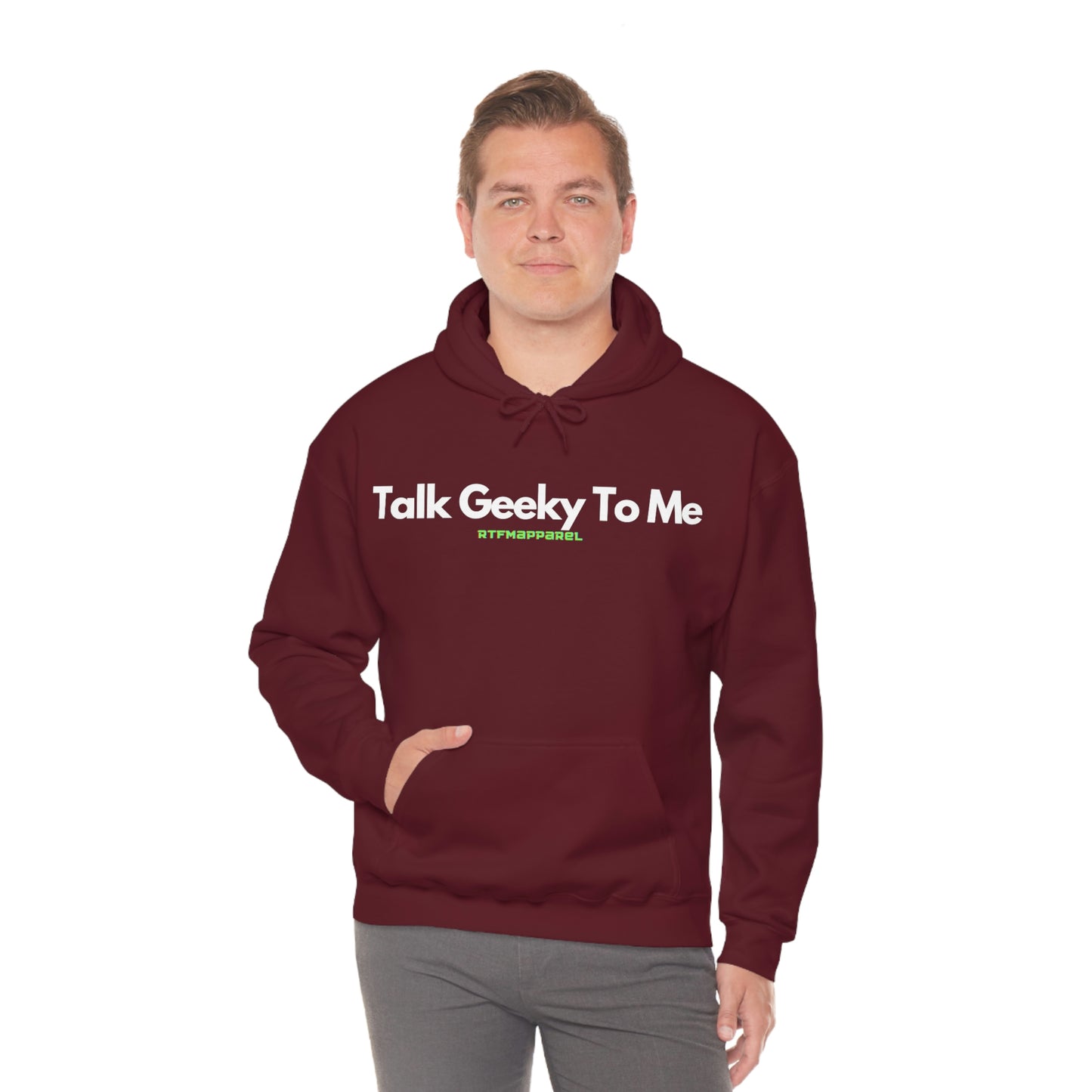 Talk Geeky to me, Funny, Sysadmin, Geek, Project Manager, Developer, Gift, Unisex Hooded Sweatshirt