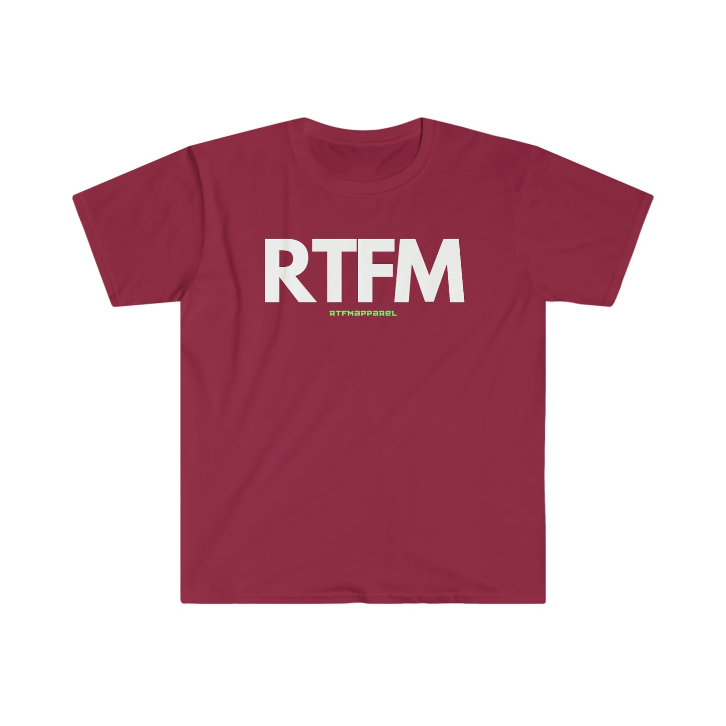 RTFM, Read the Manual, Funny, Sysadmin, Geek, Project Manager, Developer, Gift Unisex Softstyle T-Shirt