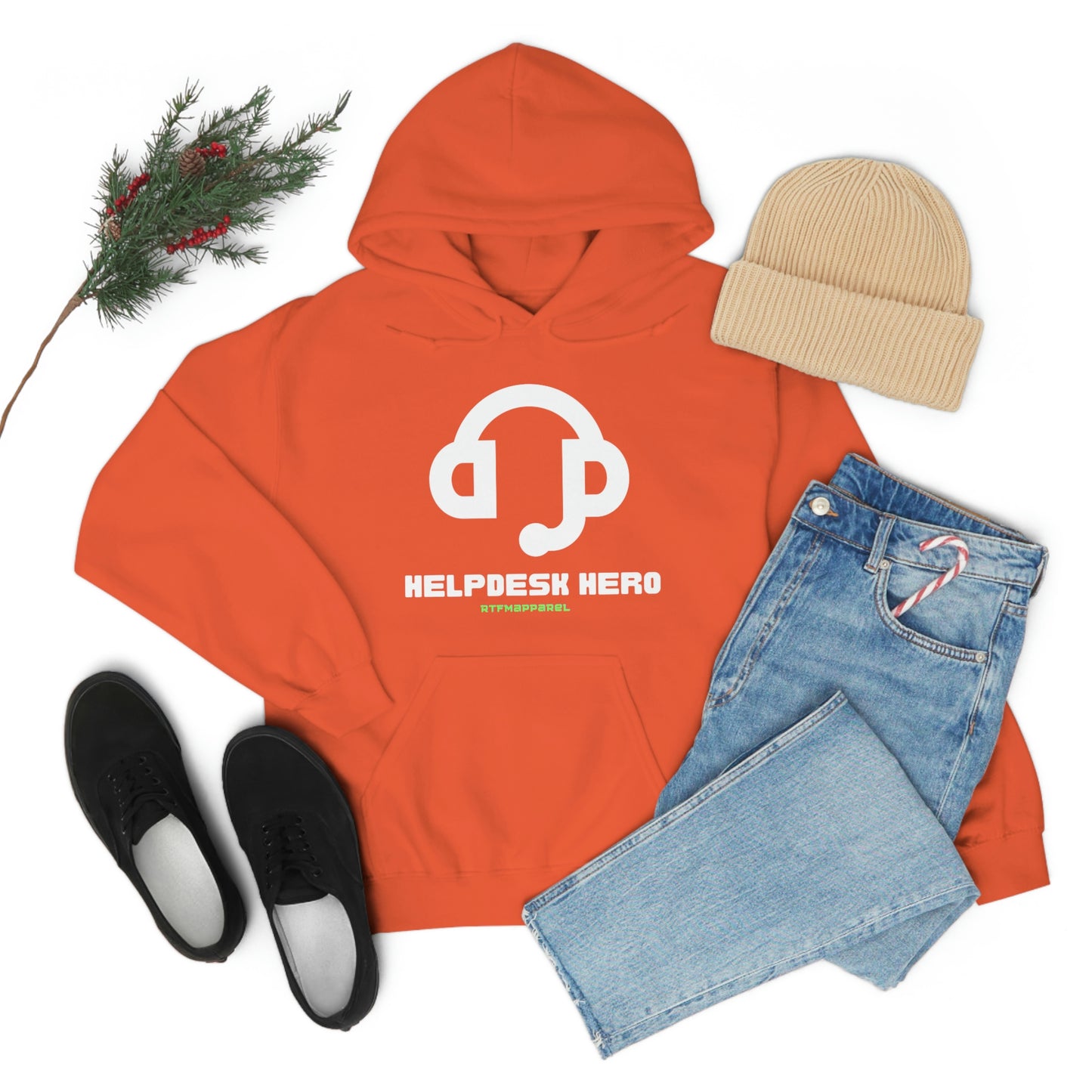 Helpdesk Hero, IT Support Funny, Sysadmin, RTFM Hoodie