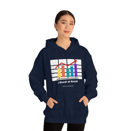 Excel Hoodie: I Excel at Excel, office humour, spreadsheets