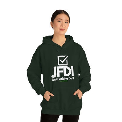 JFDI, Just do it, Funny, Sysadmin, Geek, Project Manager, Explicit, Developer, Gift, Unisex Hooded Sweatshirt