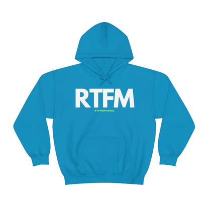 RTFM, Read the Manual, unny, Sysadmin, Geek, Project Manager, Developer, Gift, Unisex Hooded Sweatshirt