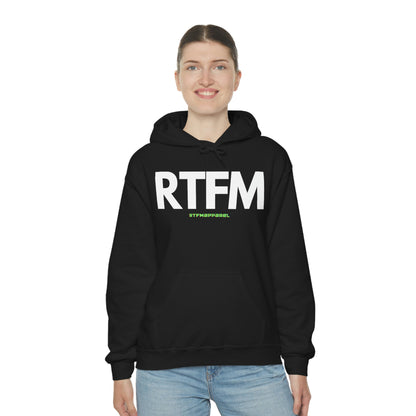 RTFM, Read the Manual, unny, Sysadmin, Geek, Project Manager, Developer, Gift, Unisex Hooded Sweatshirt