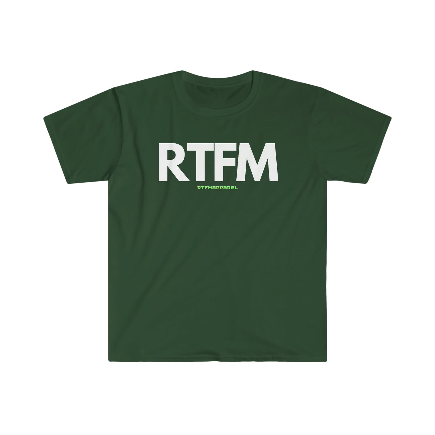 RTFM, Read the Manual, Funny, Sysadmin, Geek, Project Manager, Developer, Gift Unisex Softstyle T-Shirt