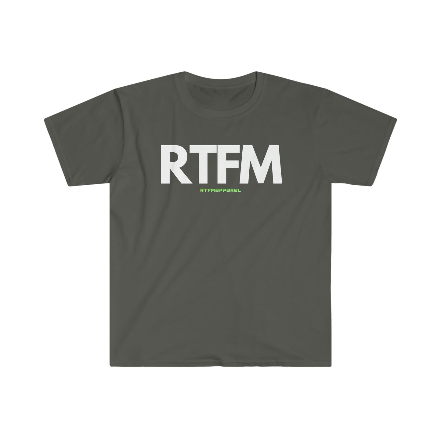 RTFM, Read the Manual, Funny, Sysadmin, Geek, Project Manager, Developer, Gift Unisex Softstyle T-Shirt