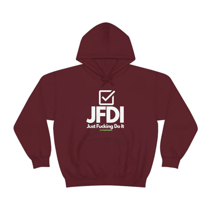 JFDI, Just do it, Funny, Sysadmin, Geek, Project Manager, Explicit, Developer, Gift, Unisex Hooded Sweatshirt