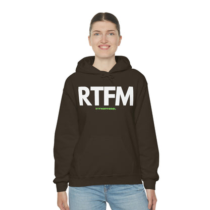 RTFM, Read the Manual, unny, Sysadmin, Geek, Project Manager, Developer, Gift, Unisex Hooded Sweatshirt
