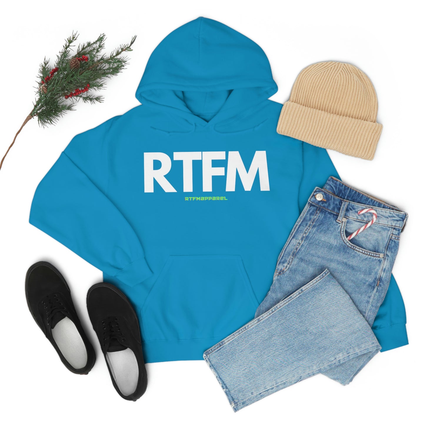 RTFM, Read the Manual, unny, Sysadmin, Geek, Project Manager, Developer, Gift, Unisex Hooded Sweatshirt