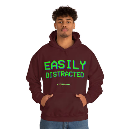 Easily Distracted - Funny, Sysadmin, Geek, Gamer, Developer, Gift Hooded Sweatshirt