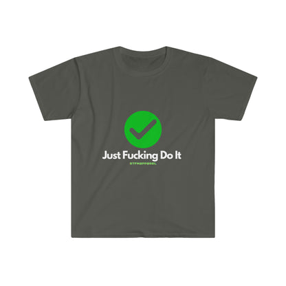 JFDI, Just do it, Funny, Sysadmin, Geek, Project Manager, Explicit, Developer, Gift Unisex Softstyle T-Shirt