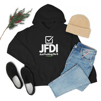 JFDI, Just do it, Funny, Sysadmin, Geek, Project Manager, Explicit, Developer, Gift, Unisex Hooded Sweatshirt