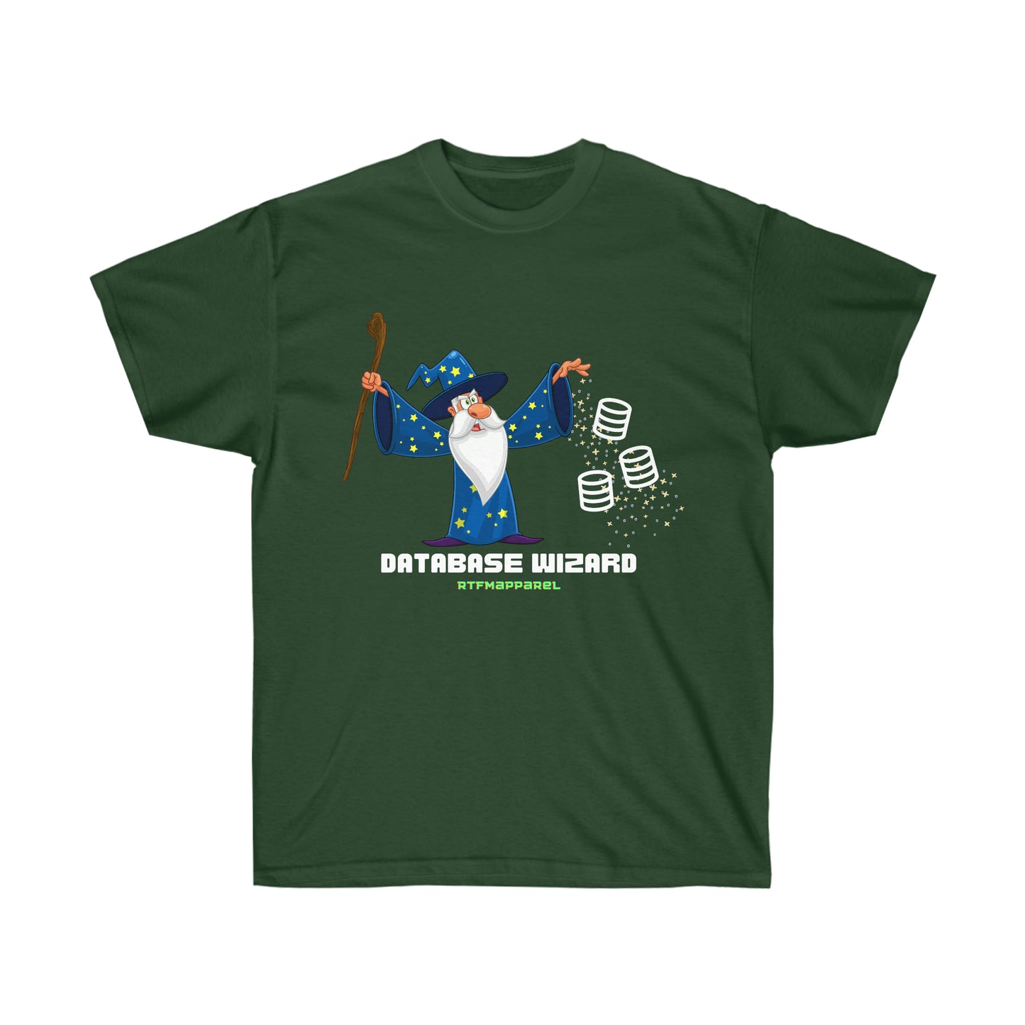 Database Wizard - SQL DBA, Data Science, Sysadmin Funny Tshirt