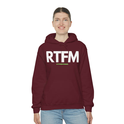 RTFM, Read the Manual, unny, Sysadmin, Geek, Project Manager, Developer, Gift, Unisex Hooded Sweatshirt
