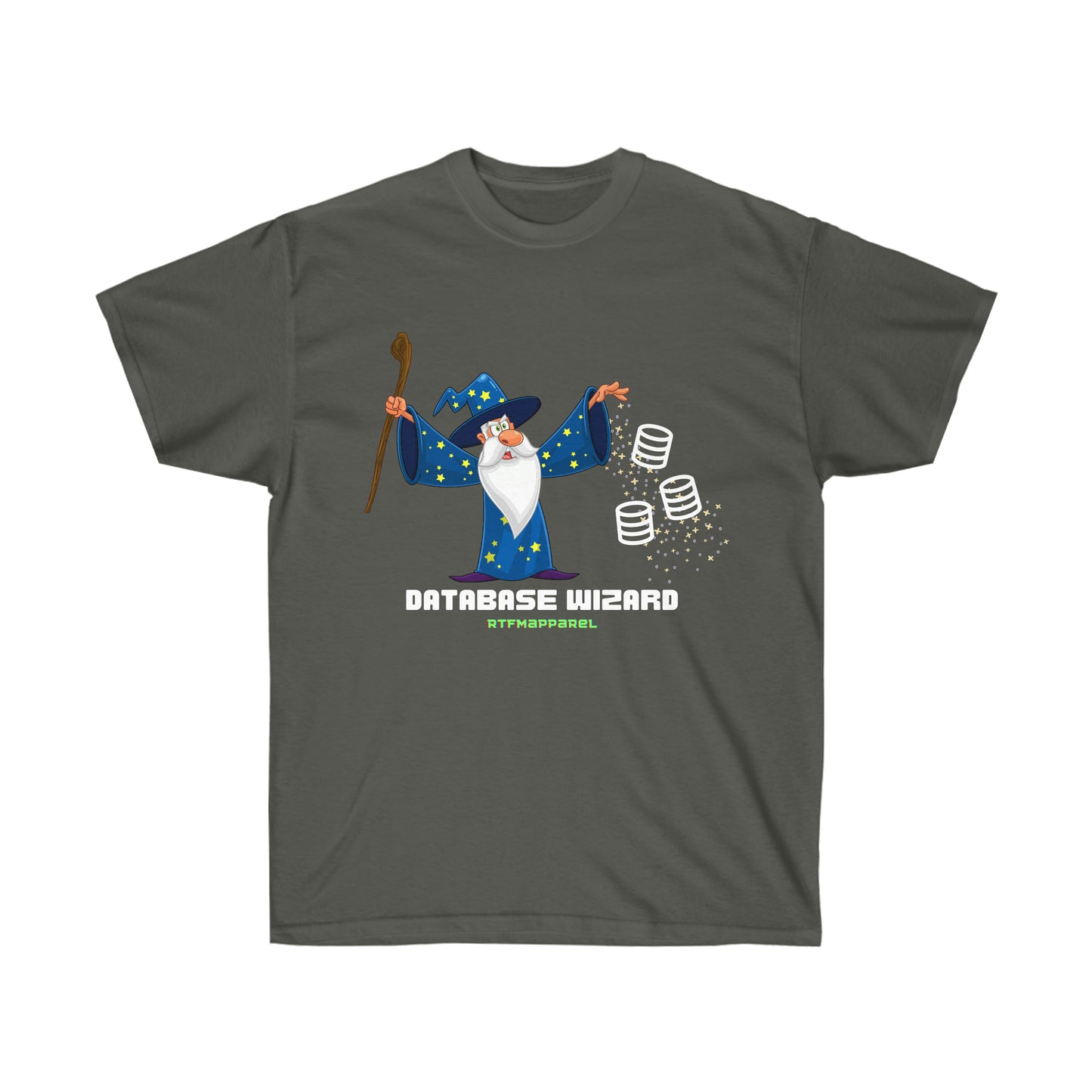 Database Wizard - SQL DBA, Data Science, Sysadmin Funny Tshirt